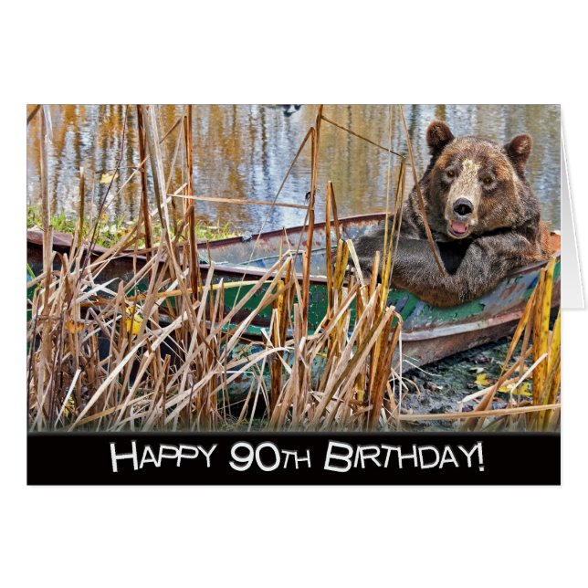90.º oso de cumpleaños en barco (Anverso (Horizontal))
