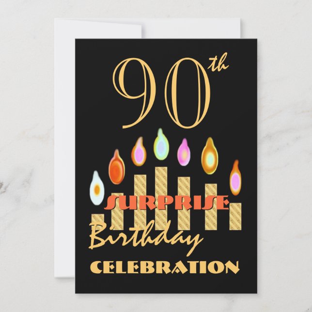 90.a - 99.a invitación de la fiesta de cumpleaños (Anverso)