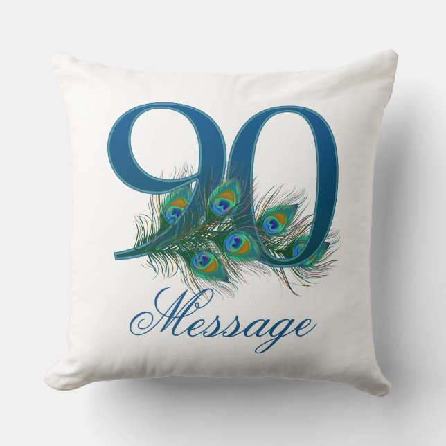 90.a almohada del cumpleaños del texto de encargo (Anverso)