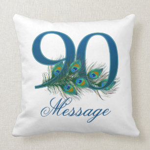 90.a almohada del cumpleaños del texto de encargo