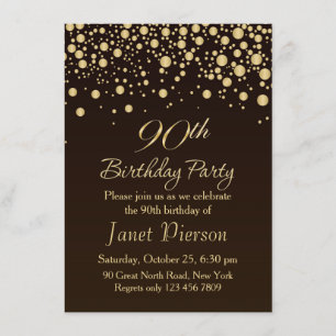 90.a invitación de la fiesta de cumpleaños del