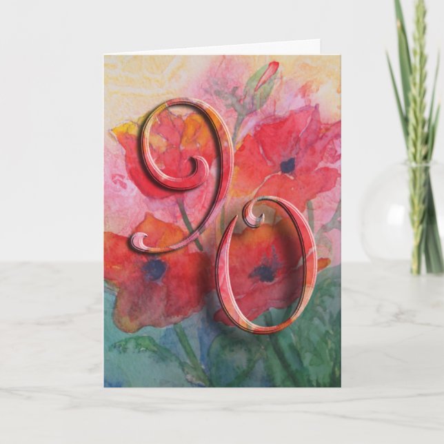 90.a tarjeta de felicitación feliz del cumpleaños (Anverso)