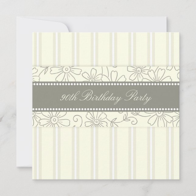 90.as invitaciones florales de la fiesta de (Anverso)