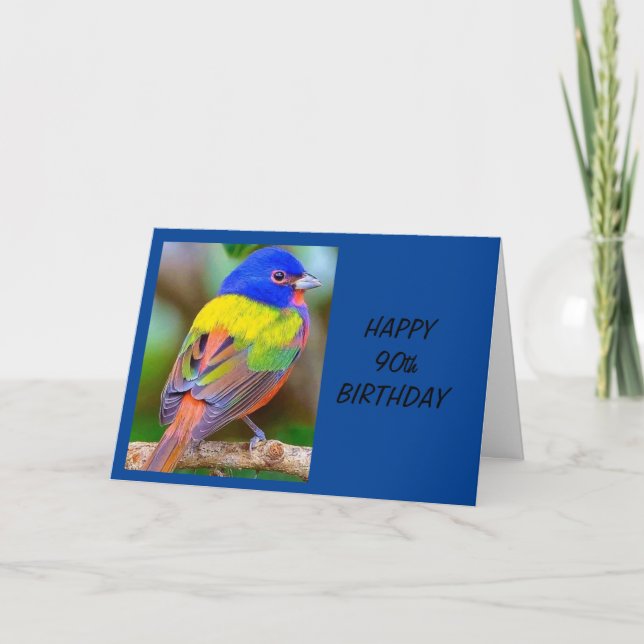 *90* CUMPLEAÑOS DESEOS DE LA Tarjeta FOTOGRÁFICA N (Anverso)