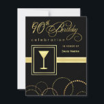 90 invitaciones a fiestas de cumpleaños - con mono<br><div class="desc">Invitaciones a la celebración del 90º Adulto de la Fiesta de Cumpleaños — Personalizar el nombre,  fecha y detalles de esta ocasión especial y honrada. © Teri Francis. Correspondiente franqueo y cartas de agradecimiento disponibles.NOTA  Tamaño para pequeñas tarjetas de invitación 4.25 x 5.5.</div>