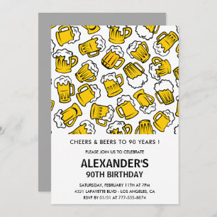 90 invitaciones de cumpleaños Hombres Saludos y Ce