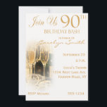 90 invitaciones para fiestas de cumpleaños<br><div class="desc">A tus invitados y al invitado de honor les encantará esta invitación de cumpleaños número 90.  personalizar fácilmente las invitaciones con su propia información y añadir una imagen y la invitación está lista para ir.</div>