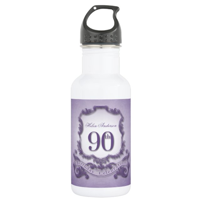 90.o Botella de agua personalizada cumpleaños 3 (Anverso)