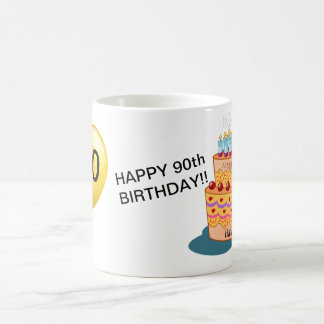- 90.o cumpleaños feliz - taza echada a un lado 3