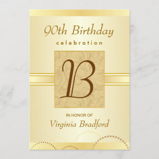 90.o Invitación de la fiesta de cumpleaños -