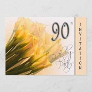 90.o Invitación de la fiesta de cumpleaños - calas