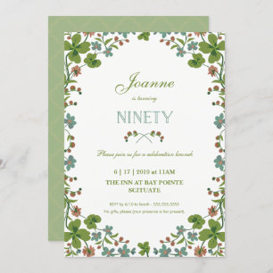 90.o Invitación del cumpleaños, estilo nonagésimo