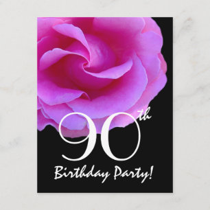 90.o Rosa de la plantilla del cumpleaños subió