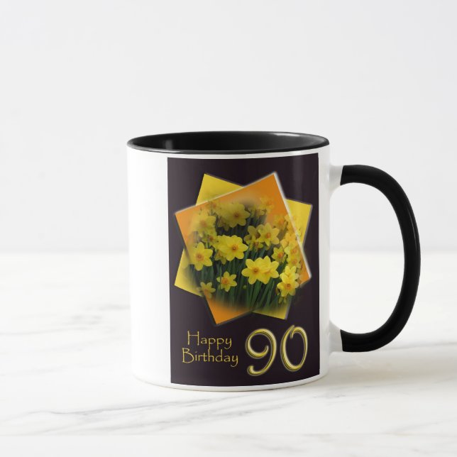 90.o Taza del feliz cumpleaños (Derecha)