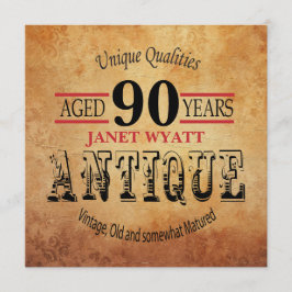 90.o Vintage de la invitación el | de la fiesta de