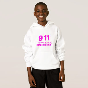 “911 ¿Cuál es su emergencia?” Sudadera con capucha