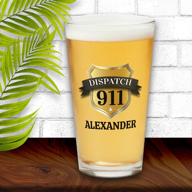 911 Dispatcher Personalized Pint Glass (Subido por el creador)