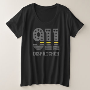 911 Dispatcher USA Flag Thin Yellow Line Emergency