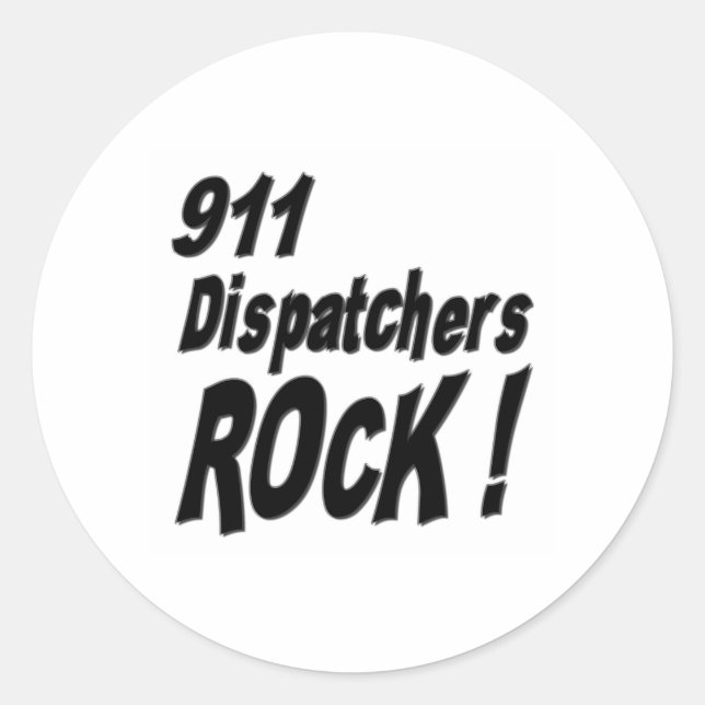 ¡911 Dispatchers Rock! Pegatina (Anverso)