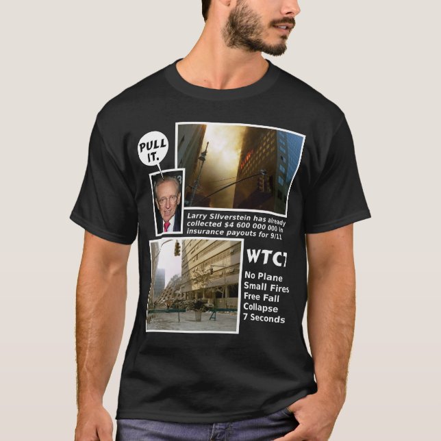 911 tirón de la verdad WTC7 él camiseta oscura (Anverso)