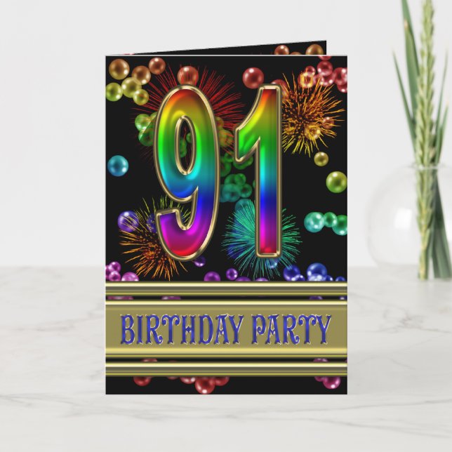 91.ª invitación a la fiesta de cumpleaños (Anverso)