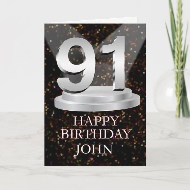 91.ª Tarjeta De Nombre Añadida Por Luces De Cumple (Anverso)