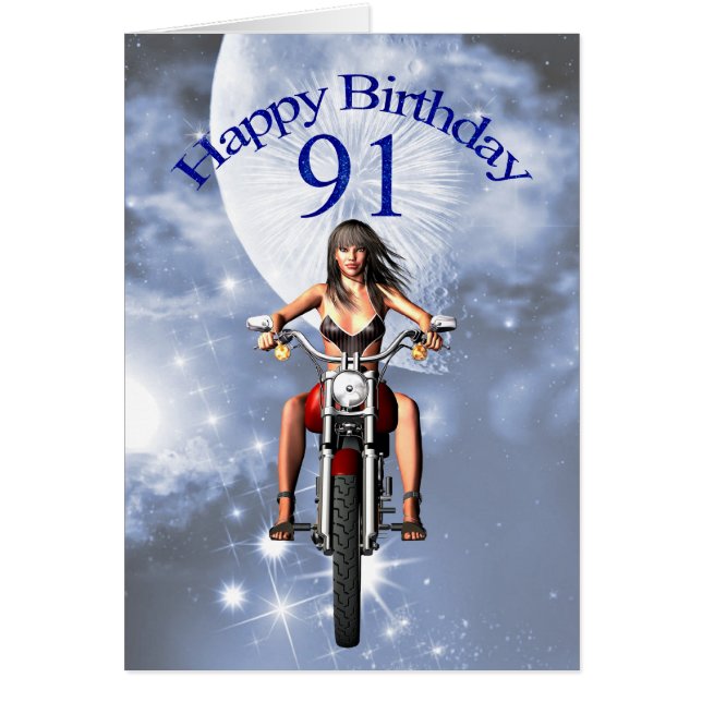 91° cumpleaños con un chica de ciclismo (Frente)