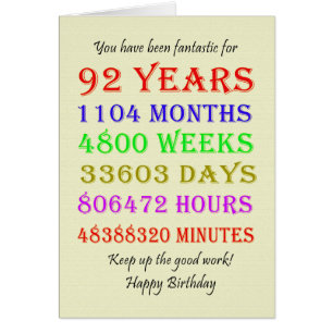 92.ª Hitos de Cumpleaños