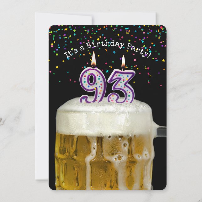 93.ª Invitación a la fiesta de las velas de cumple (Anverso)