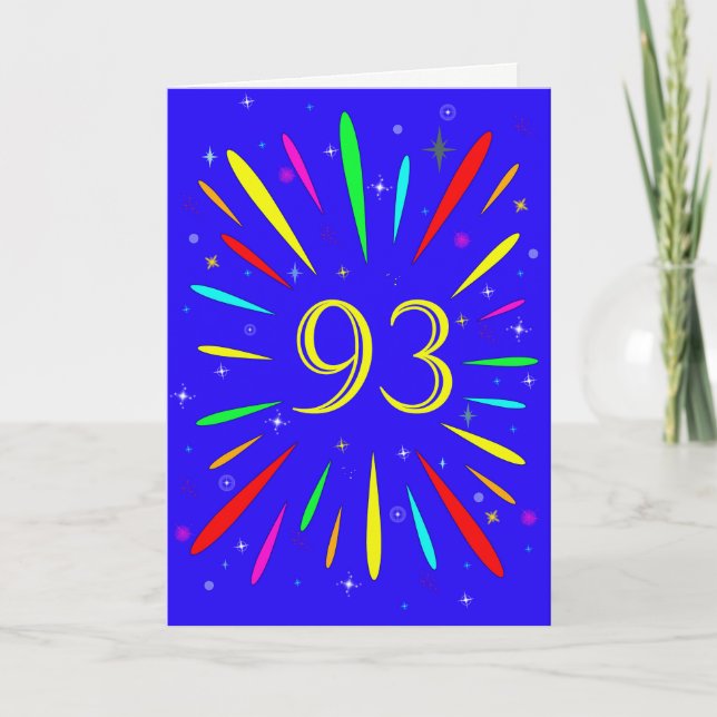 93.ª tarjeta de explosión de cumpleaños (Anverso)