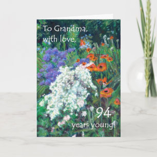 94.ª tarjeta de cumpleaños para la abuela - Jardín