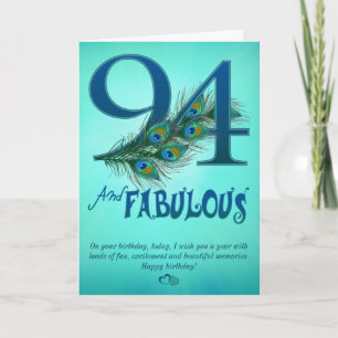 94.o Tarjetas de la plantilla del cumpleaños