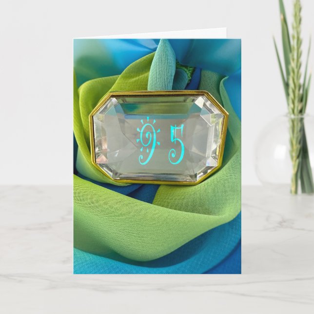 95.ª tarjeta de joyas de joyas de cumpleaños 95 añ (Anverso)