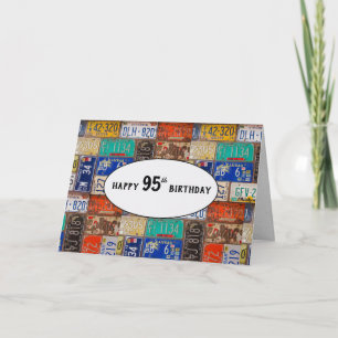 95.ª Tarjeta de Placas de Licencia Rusty de Cumple