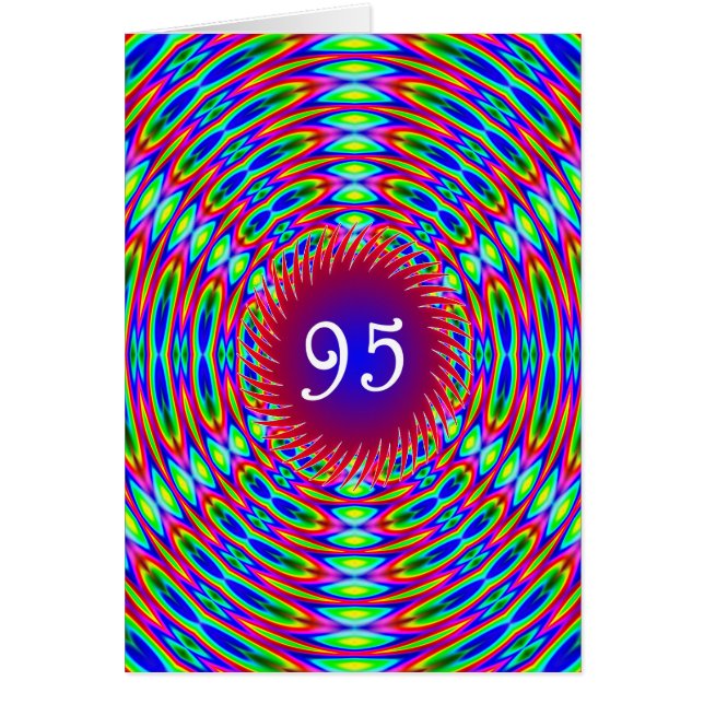 95.º cumpleaños Resumen Trippy Swirls (Frente)