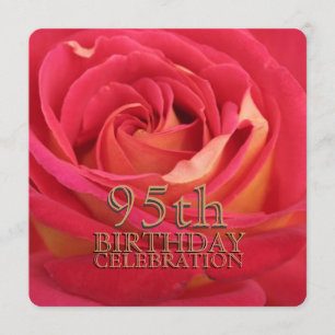 95.a invitación color de rosa del personalizado de