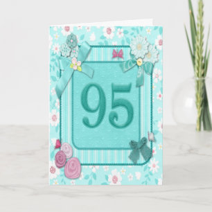 95.a tarjeta de cumpleaños con las flores