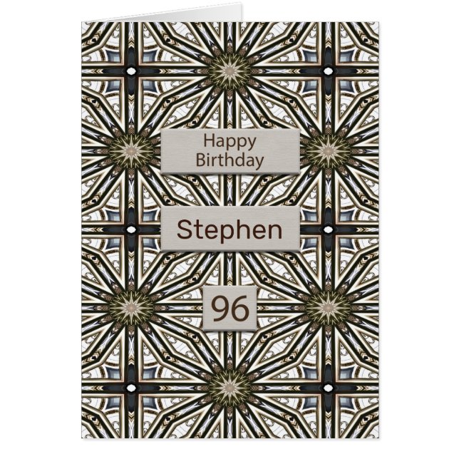 96.º cumpleaños Resumen Diseño de Mandala (Frente)