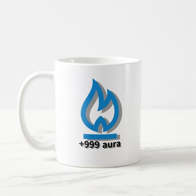 +999 aura reels meme café, taza de taza de chocola (Izquierda)