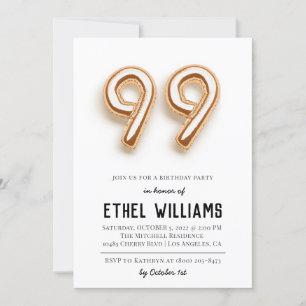 99.ª invitación a la fiesta de cumpleaños