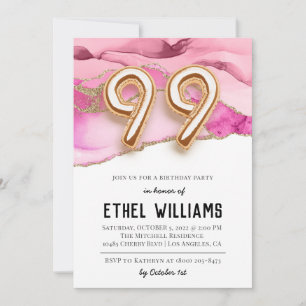 99.ª invitación a la fiesta de cumpleaños