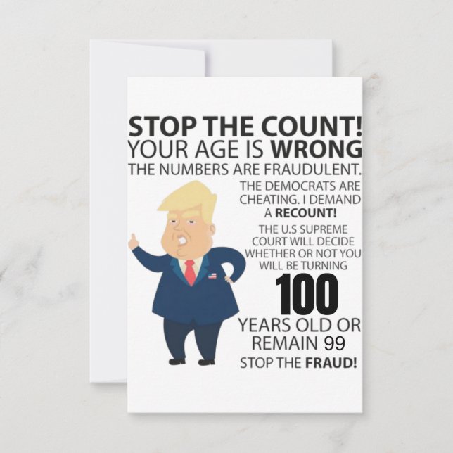 99 años de Trump Feliz cumpleaños presente gracios (Anverso)