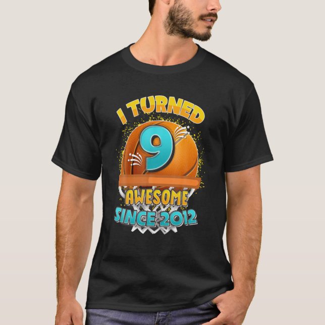 9.ª camiseta de baloncesto de cumpleaños que cumpl (Anverso)