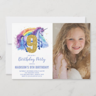 9.ª foto de invitaciones de cumpleaños de Rainbow