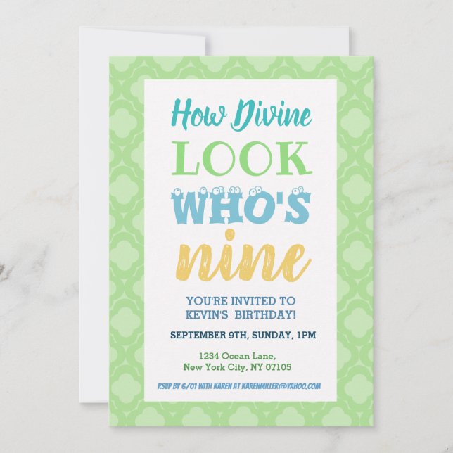 9.ª invitación (Anverso)