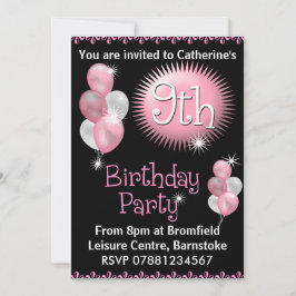 9.ª invitación a la fiesta de cumpleaños