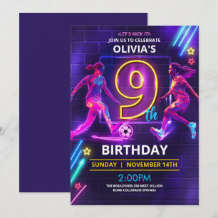 9.ª invitación al fútbol neón
