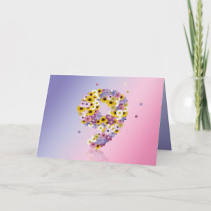 9.ª tarjeta de cumpleaños con letras floridas