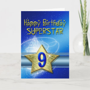9.ª tarjeta de cumpleaños para Superstar