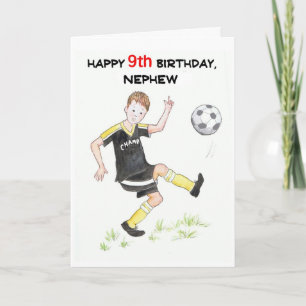 9.ª tarjeta de cumpleaños para un sobrino - Futbol